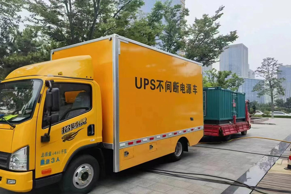 江州发电机租赁施工现场