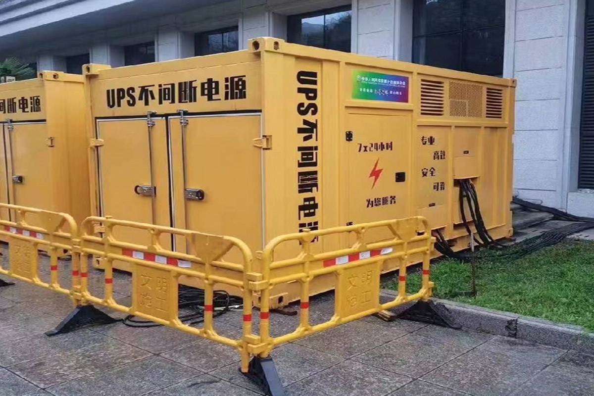 江州发电机租赁施工现场