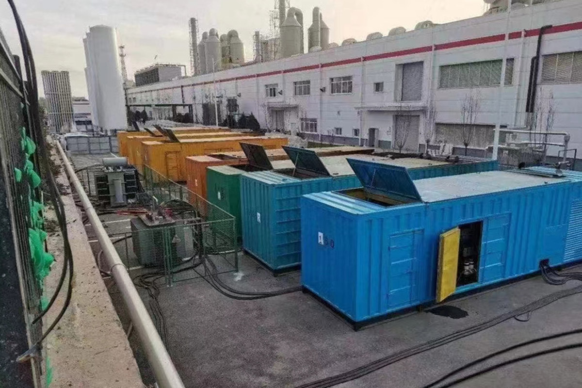 江州发电机租赁施工现场